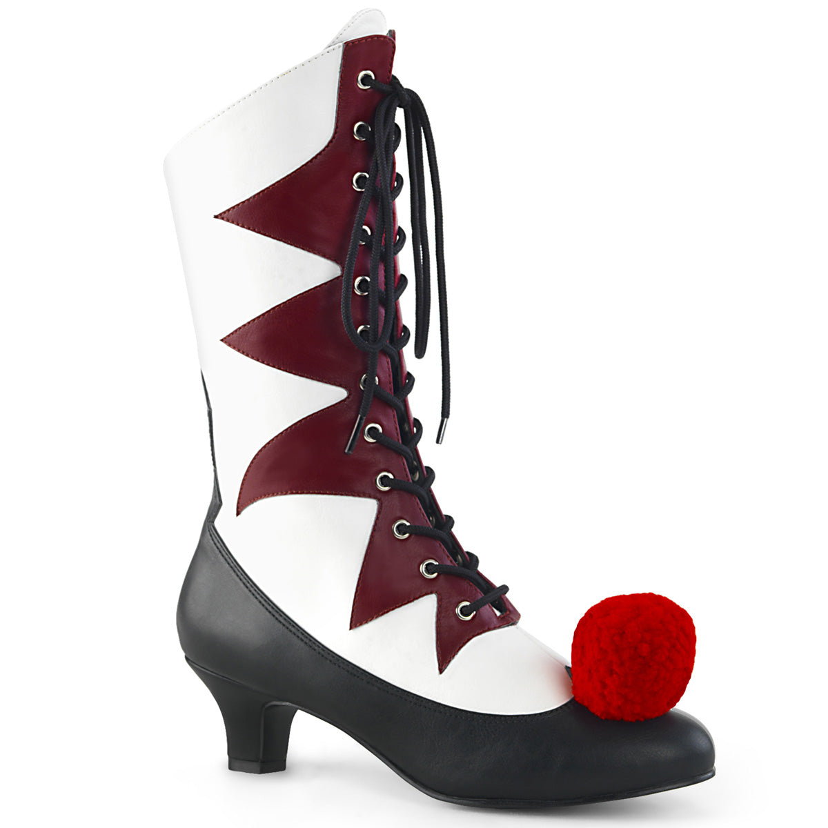 Funtasma Botas de mujer IT-120 PU blanca-borgoña