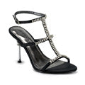 Pleaser Party & Prom Sandalias para mujeres JEWEL-27 satinada blk