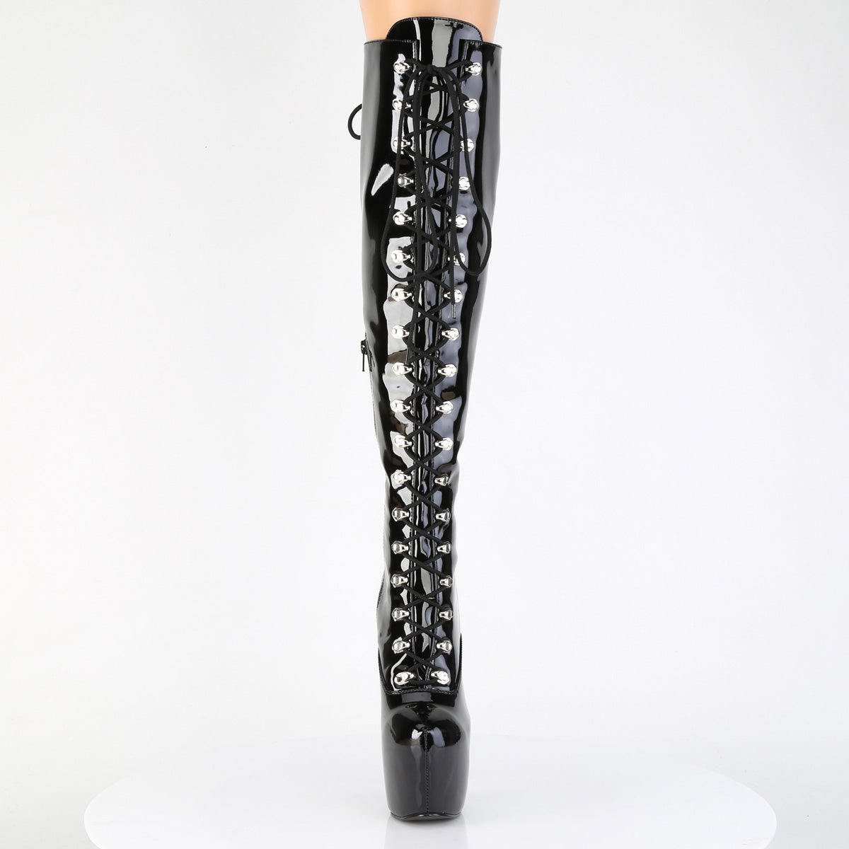 Pleaser Women's Platform Shoes JUBILANT-3012 Blk Str. Pat