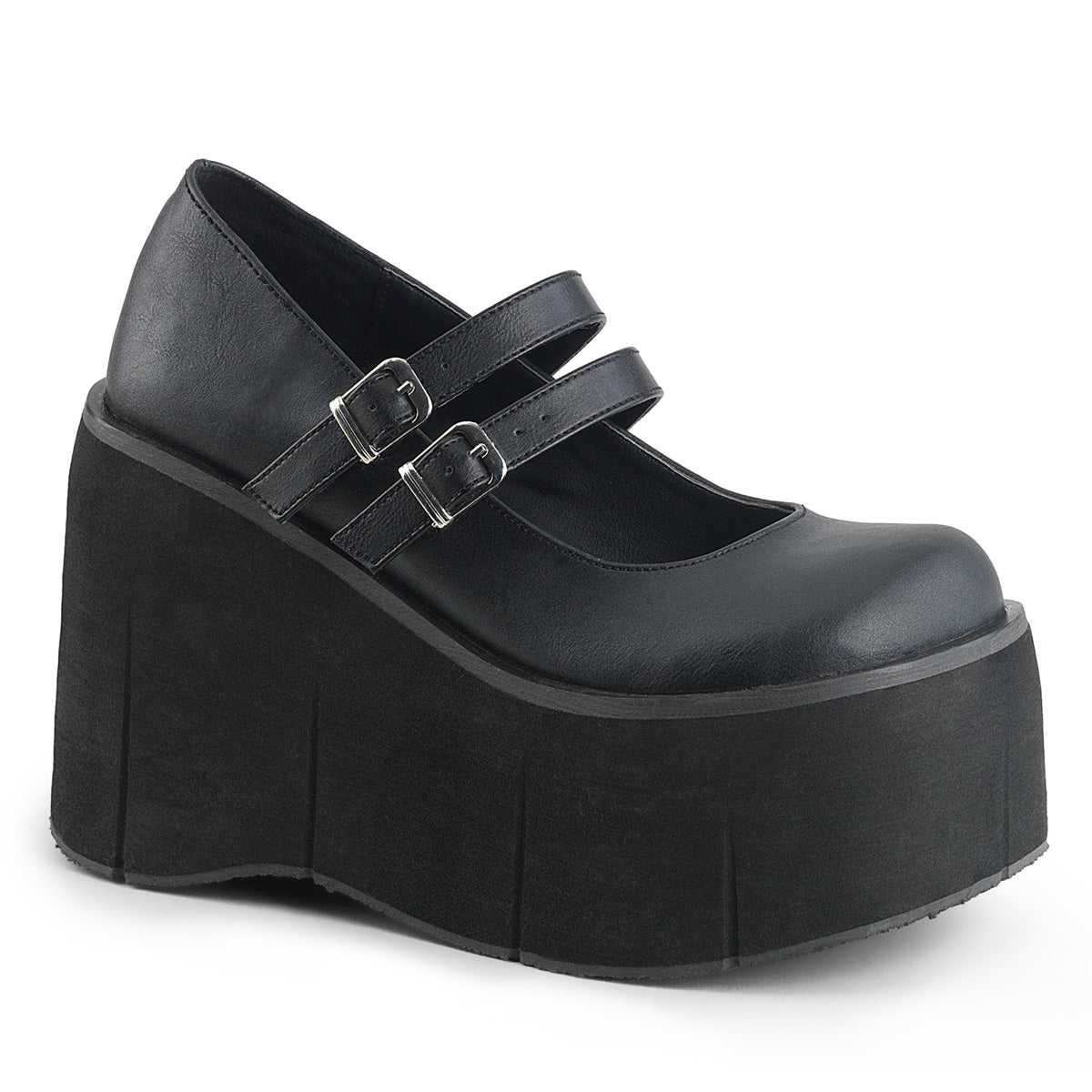 DemoniaCult Womens Pumps KERA-08 Blk Vegan Leather