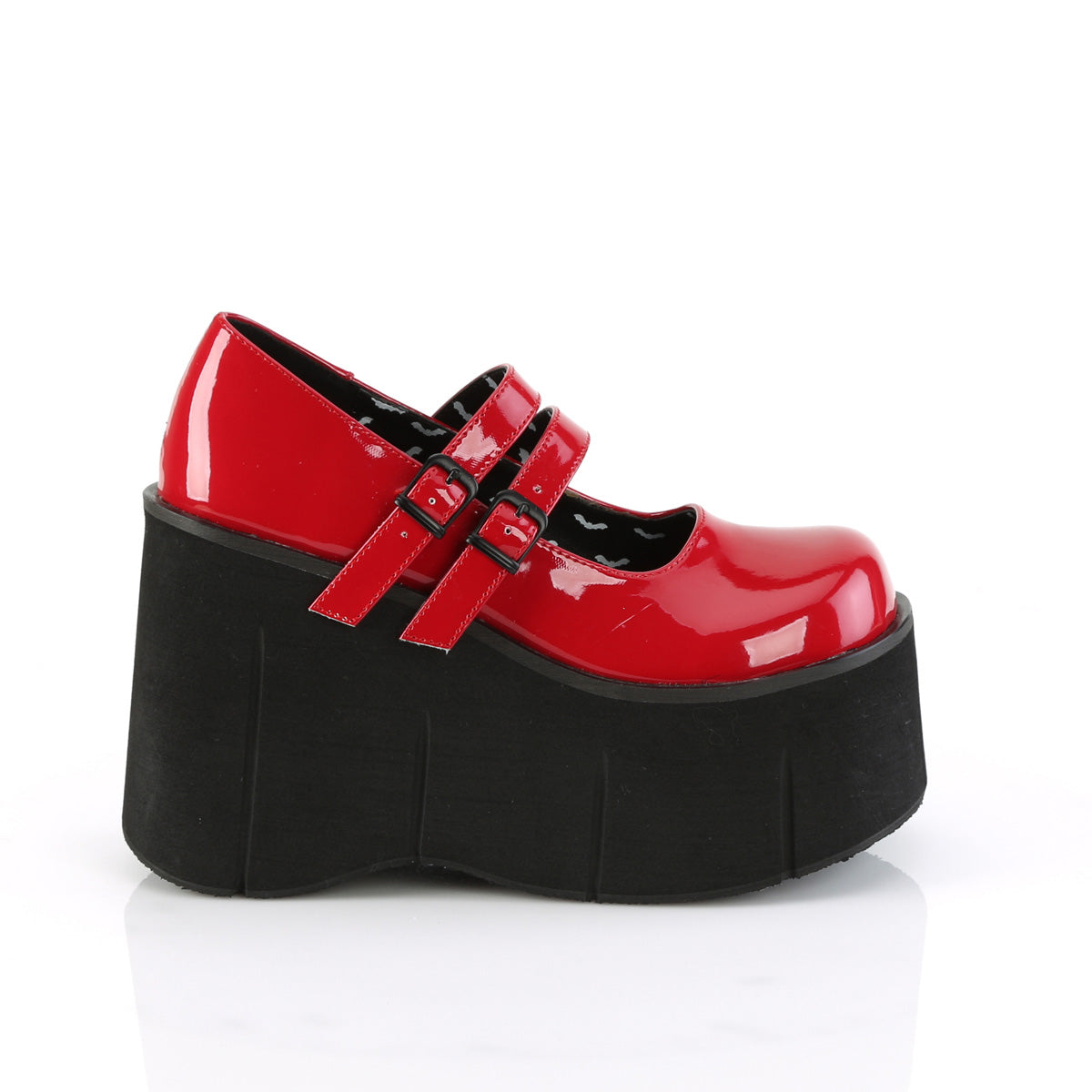 DemoniaCult Zapatillas KERA-08 Pat rojo