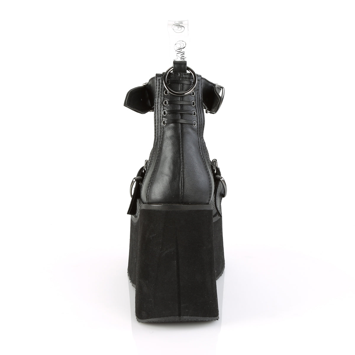 DemoniaCult Bombas de mujer KERA-12 BLK de cuero vegano