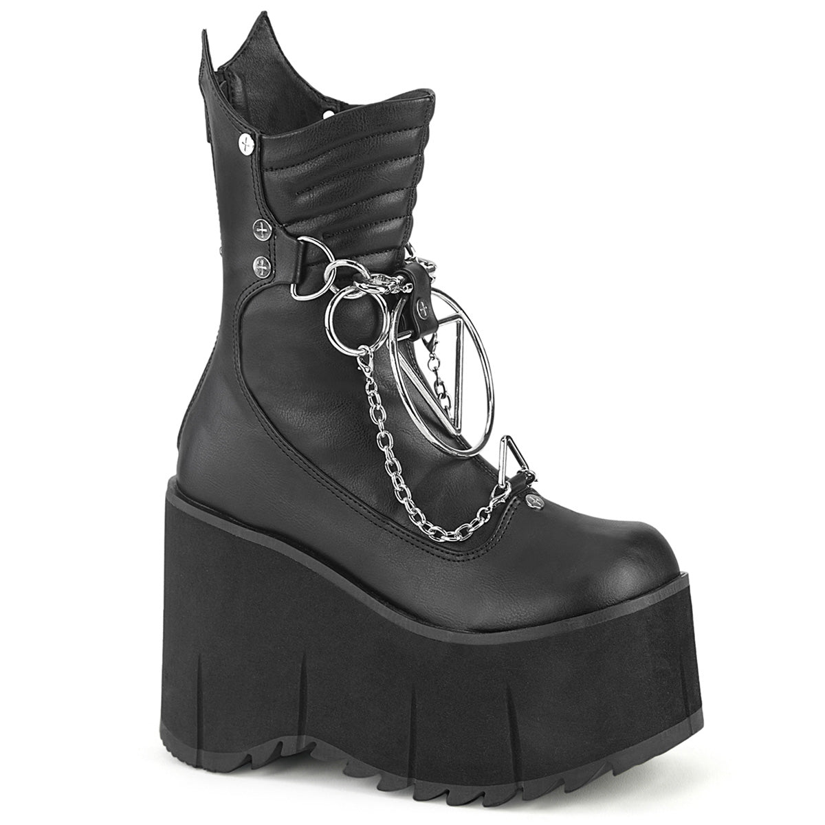 DemoniaCult Botines KERA-130 BLK de cuero vegano