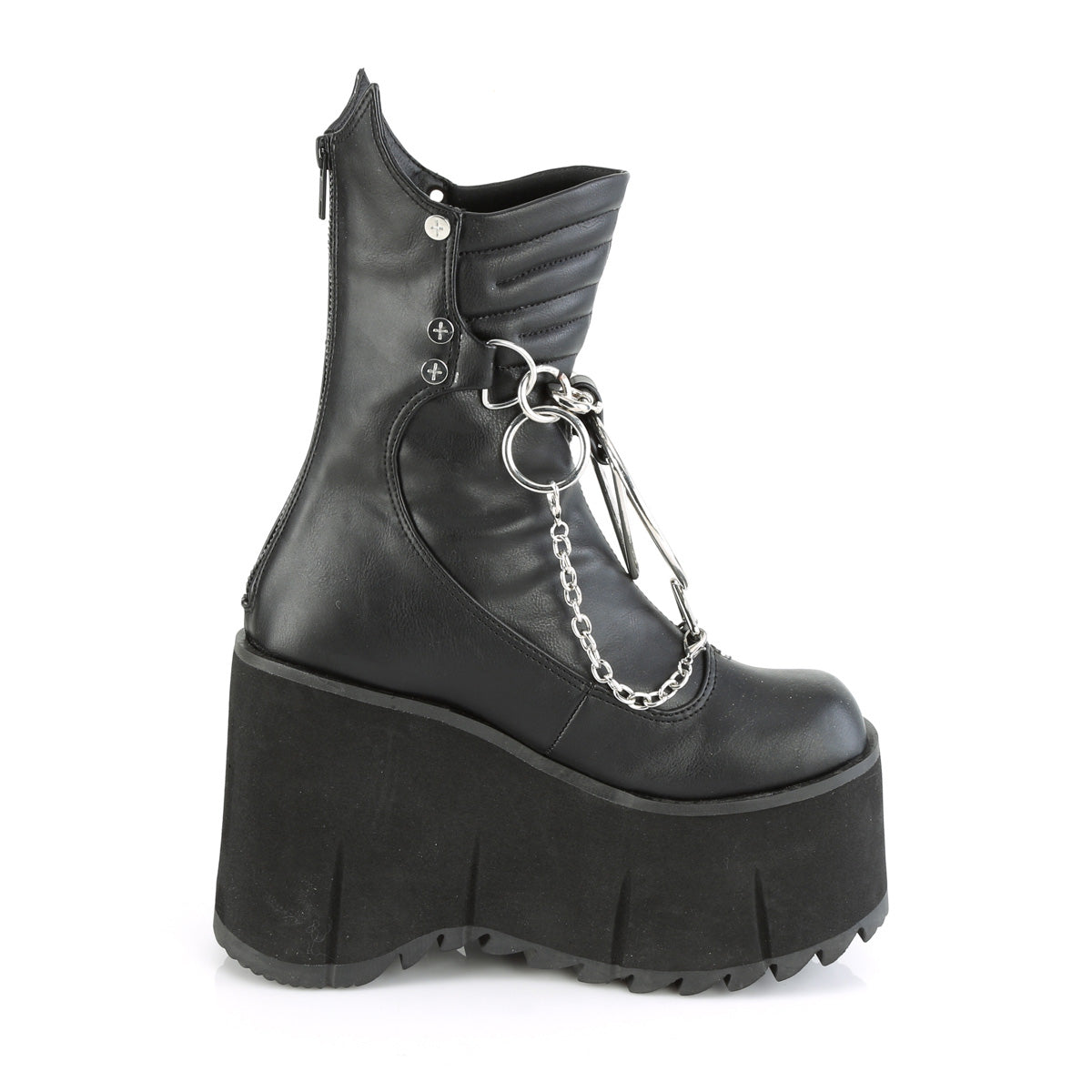 DemoniaCult Botines KERA-130 BLK de cuero vegano