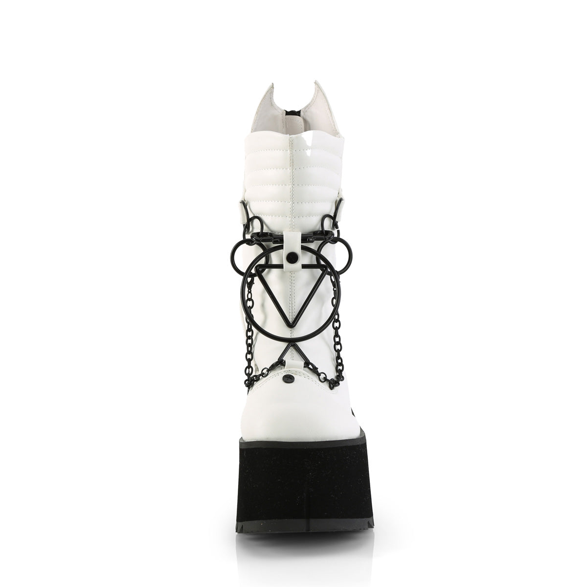 DemoniaCult Botines KERA-130 WHT cuero vegano