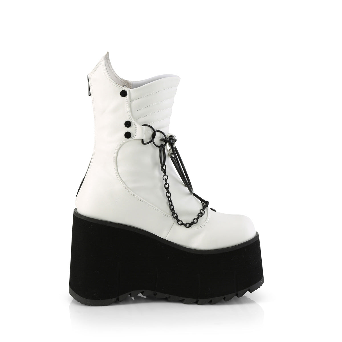 DemoniaCult Botines KERA-130 WHT cuero vegano