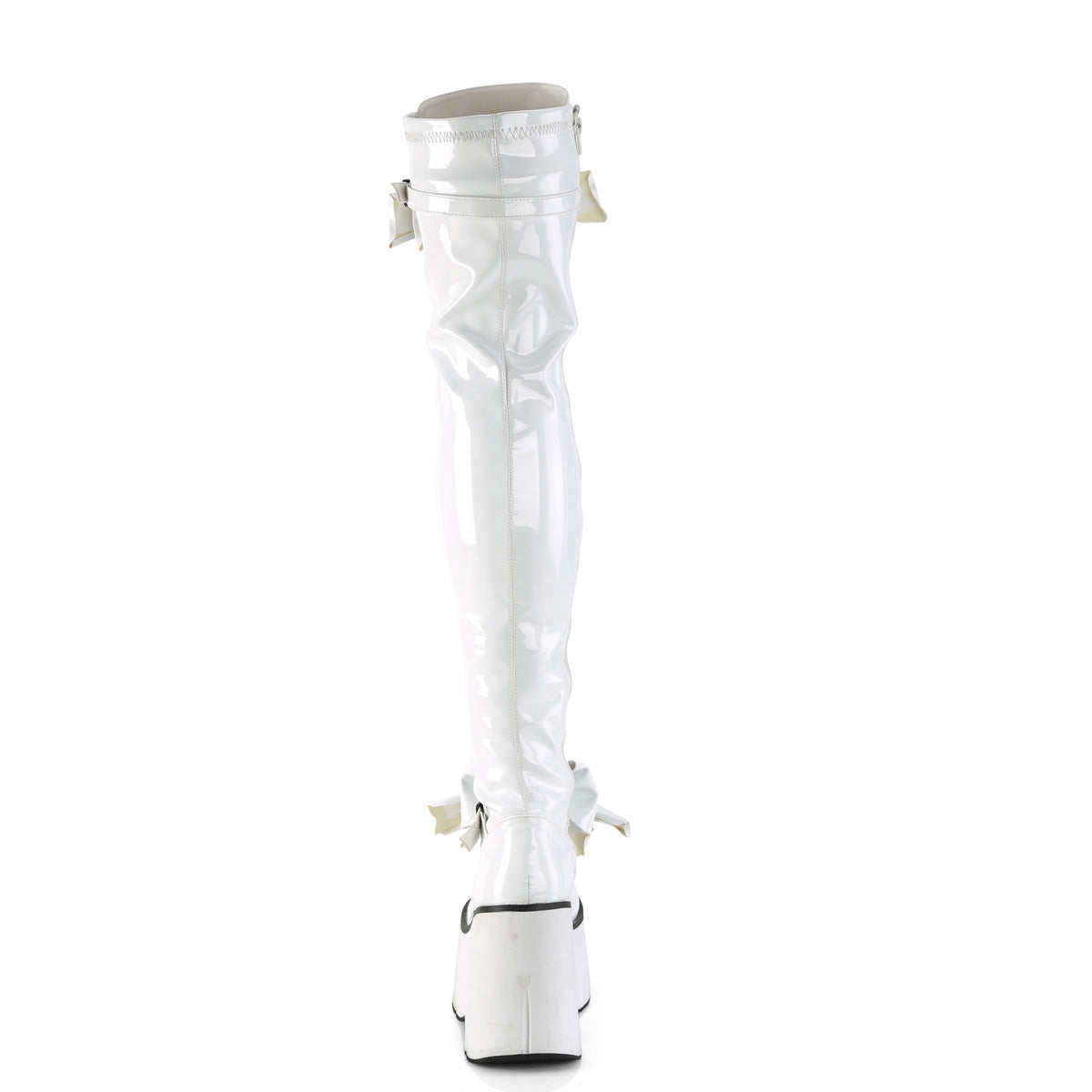 DemoniaCult Botas KERA-303 WHT Patente de estiramiento
