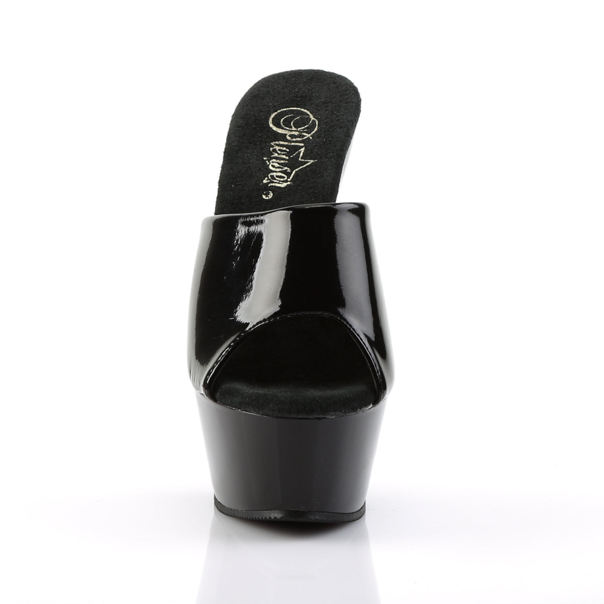 Pleaser Sandalias para mujer KISS-201 BLK PAT / BLK