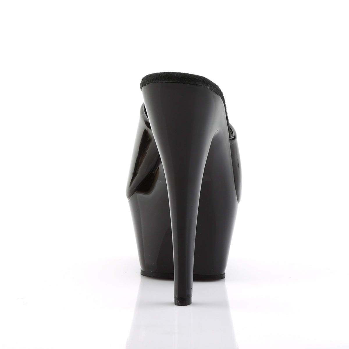 Pleaser Sandalias para mujer KISS-201 BLK PAT / BLK