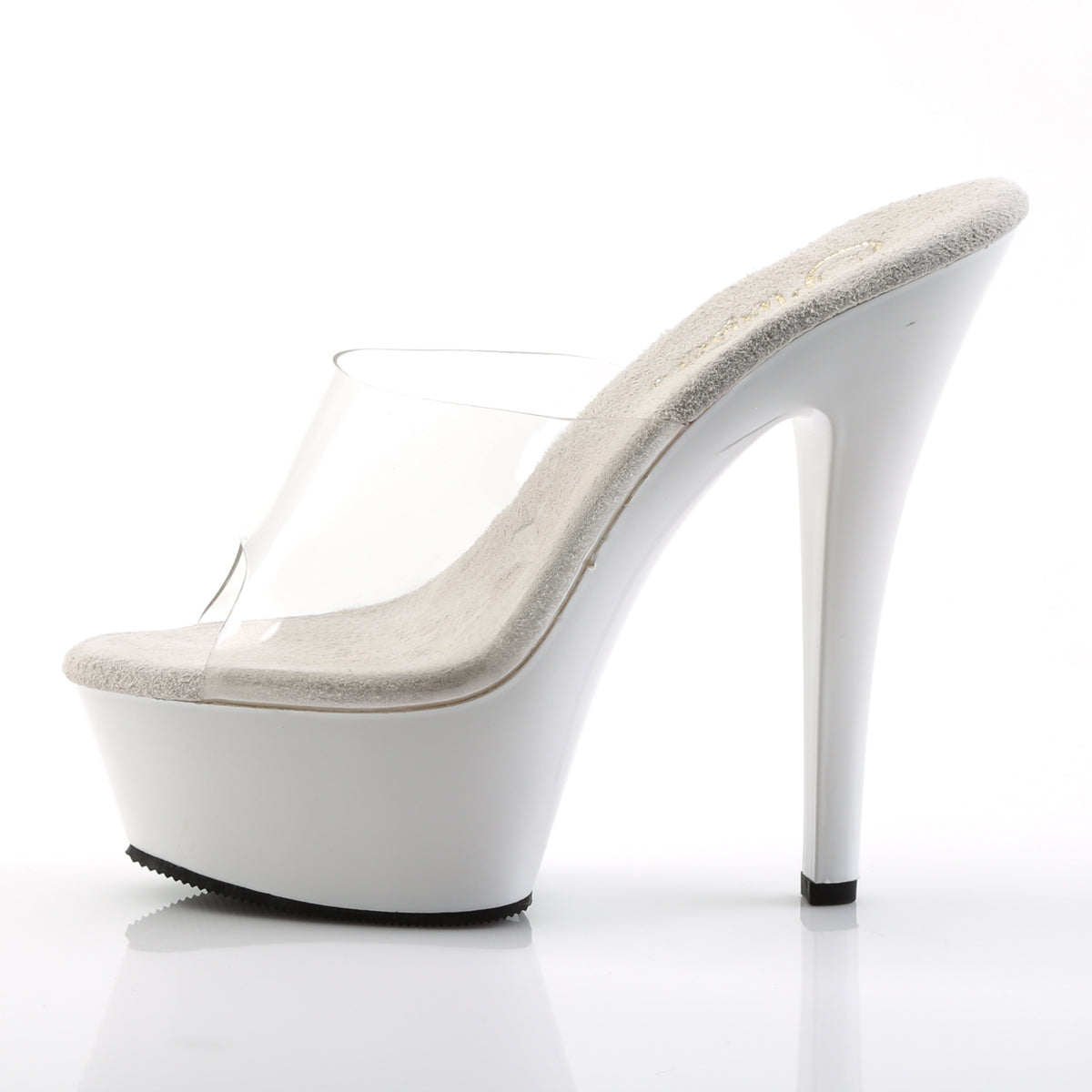 Pleaser Womens Sandals KISS-201 Clr/Wht