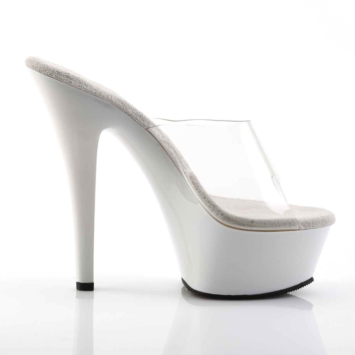 Pleaser Womens Sandals KISS-201 Clr/Wht