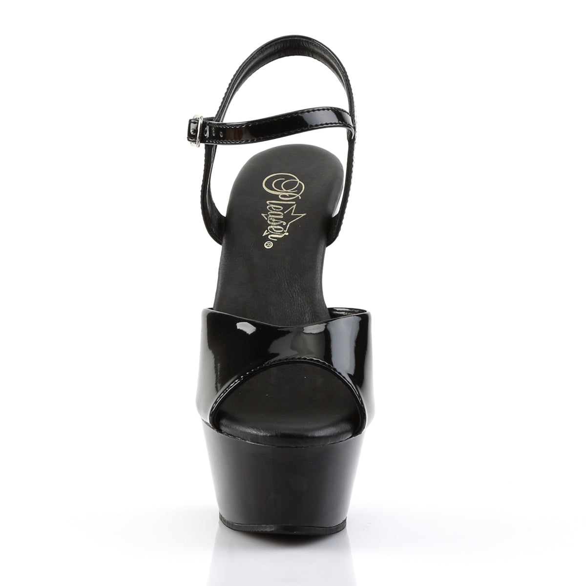 Pleaser Sandalias para mujer KISS-209vl BLK PAT / BLK