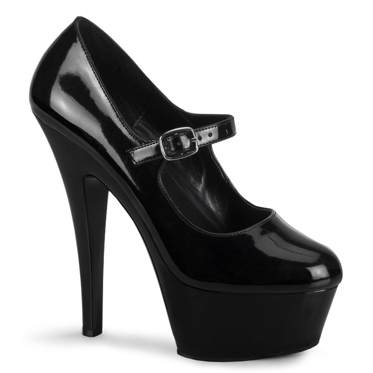 Pleaser Sandalias para mujer KISS-280 BLK PAT / BLK