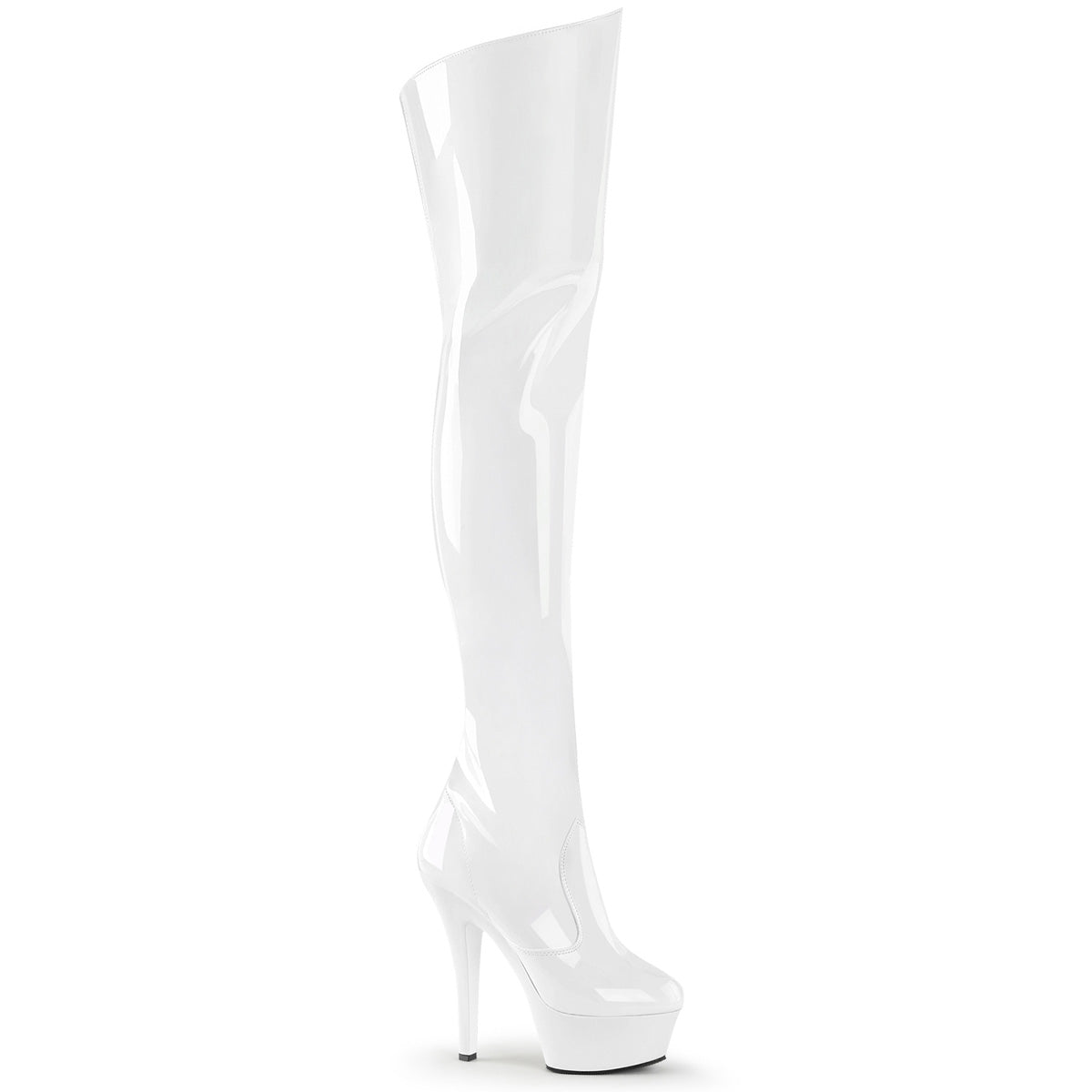 Pleaser Botas de mujer KISS-3010 WHT PAT / WHT