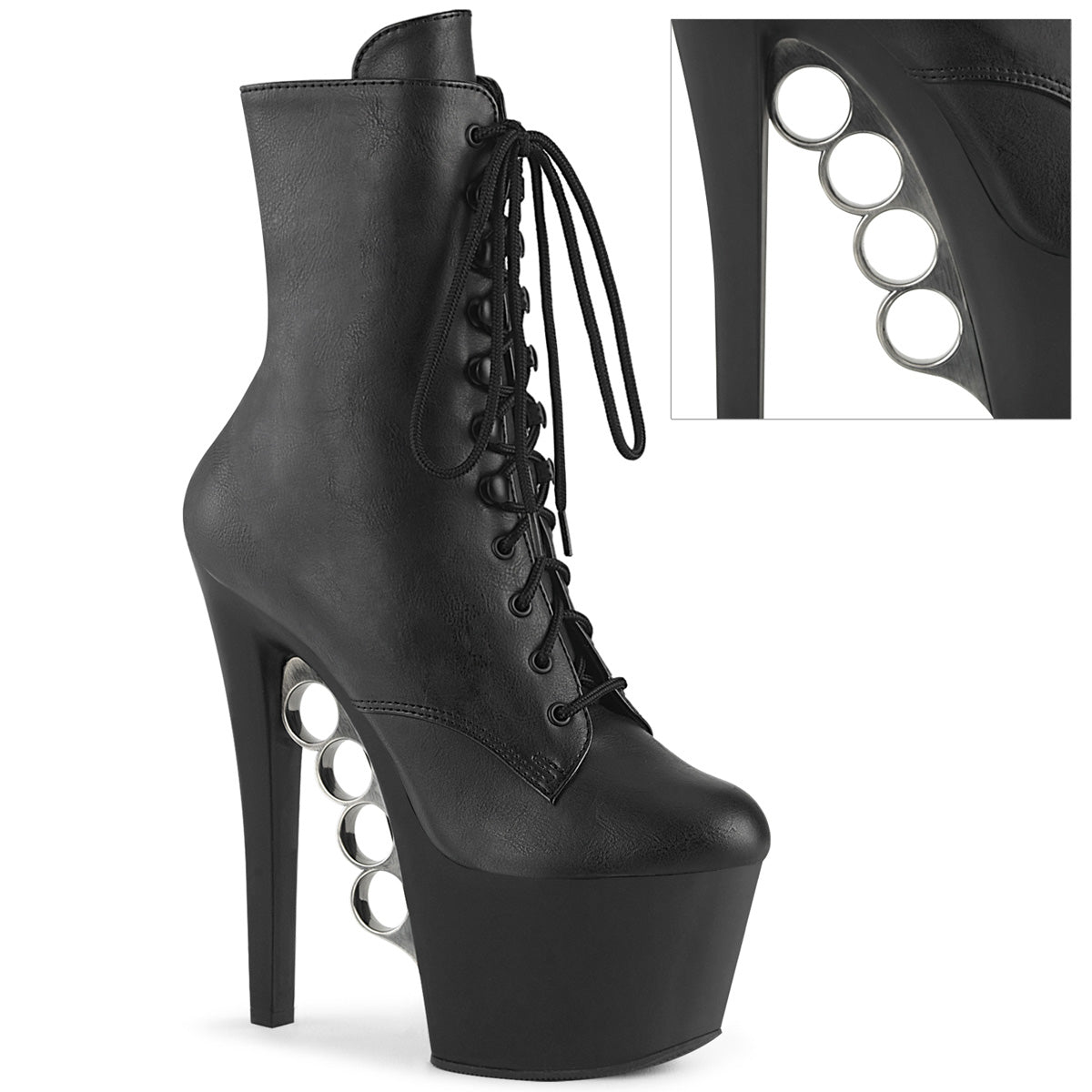 Pleaser KNUCKS-1020 blk false le/blk mate