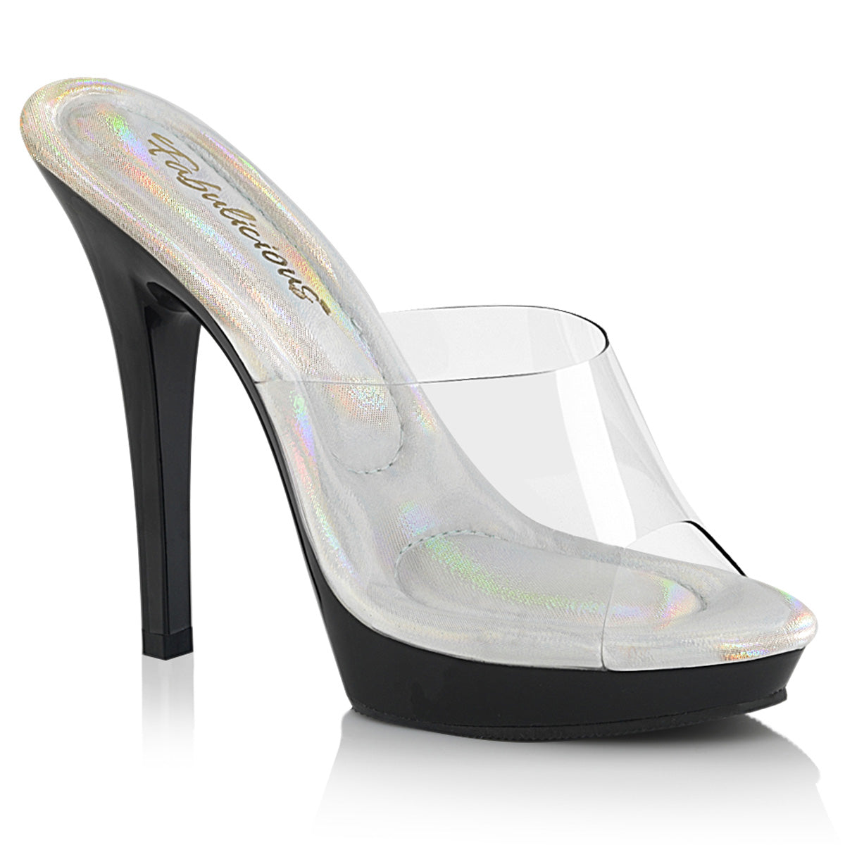 Fabulicious Sandalias para mujer LIP-101 clr-slv / blk