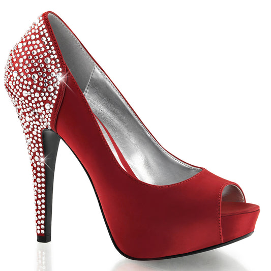 Fabulicious Bombas para mujer LOLITA-08 Satén de seda de Rouge