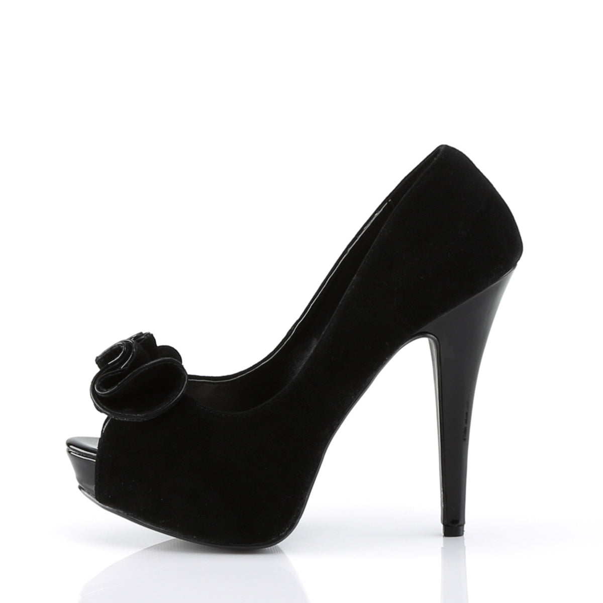 Pin Up Couture Bombas para mujer LOLITA-10 BLK SUEDE PU