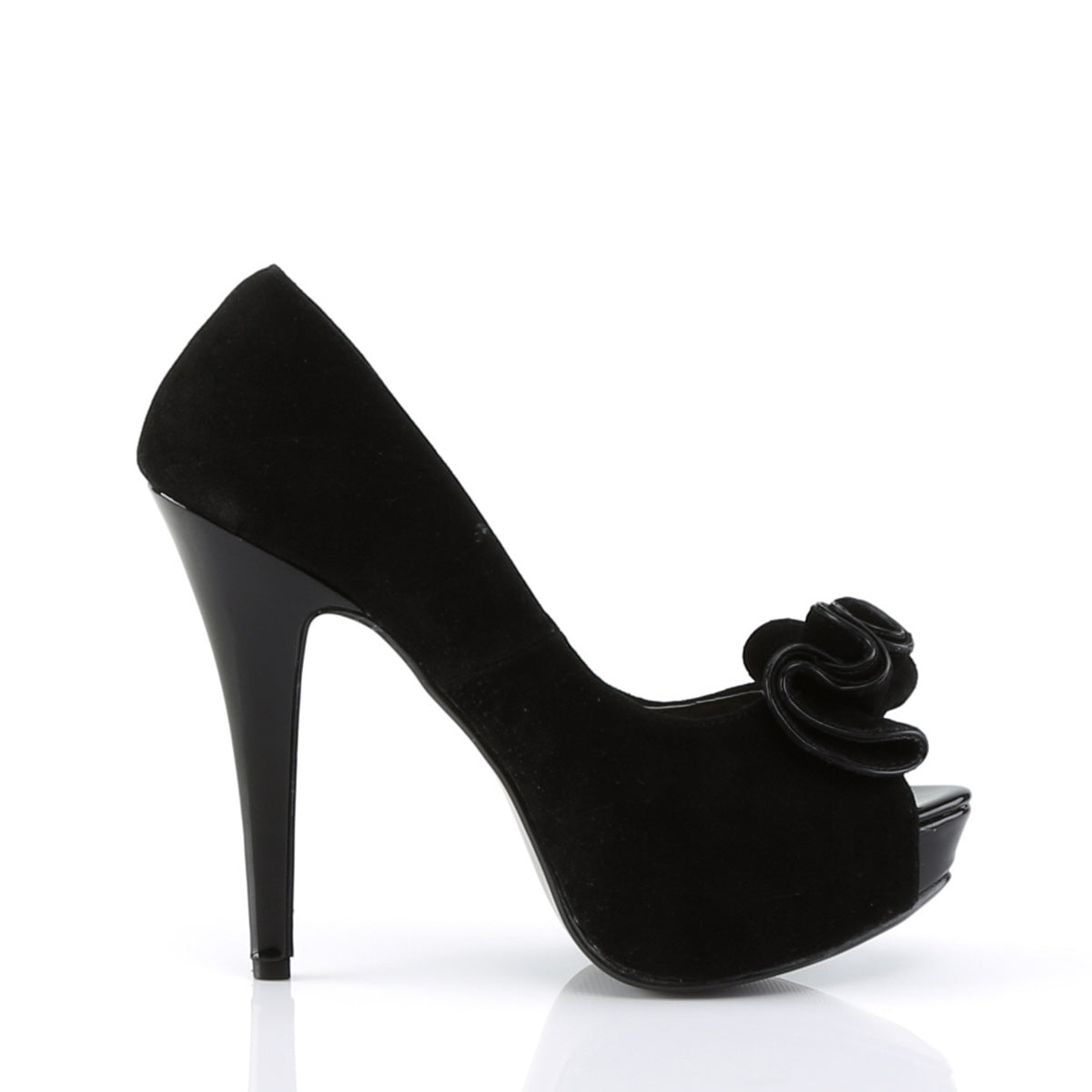 Pin Up Couture Bombas para mujer LOLITA-10 BLK SUEDE PU