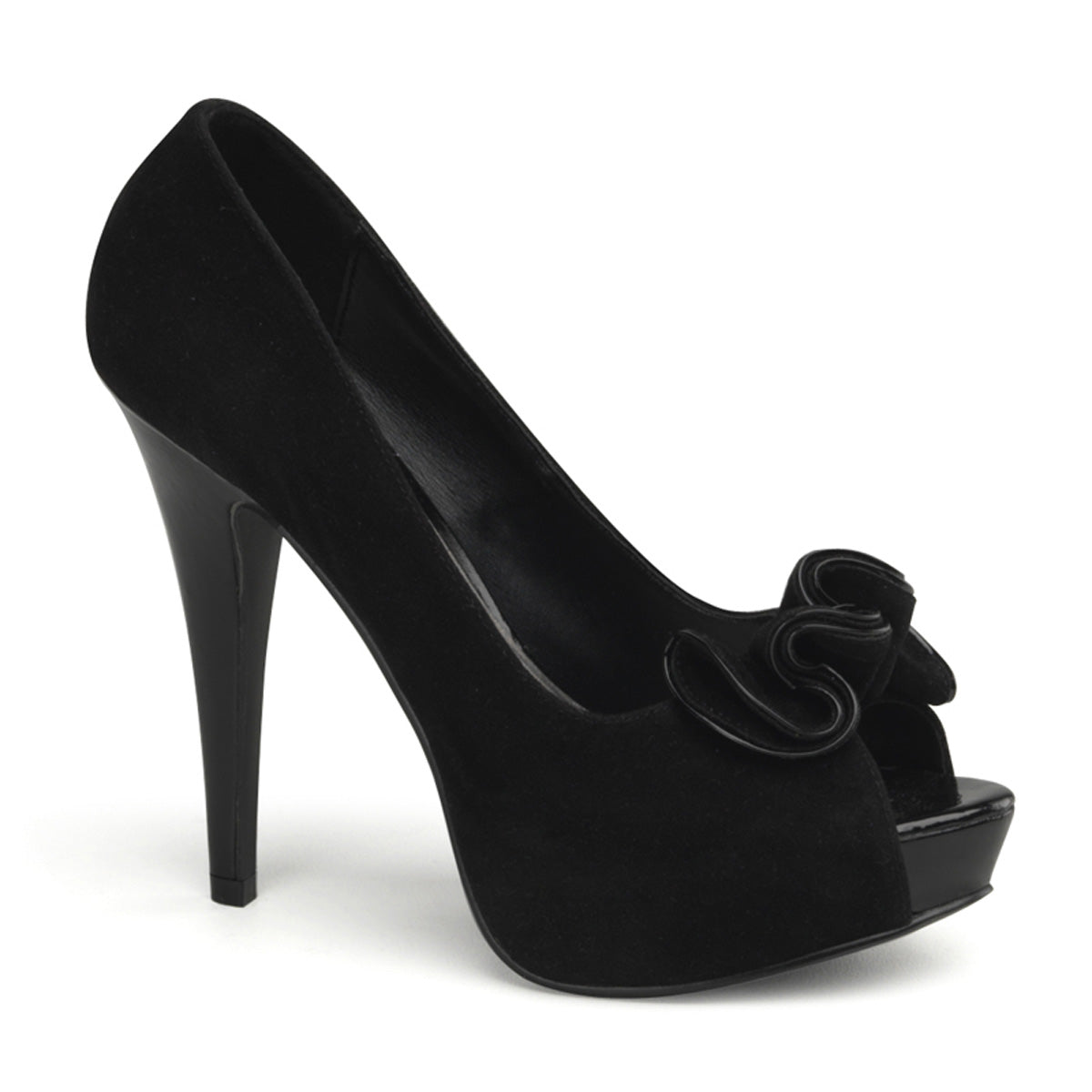 Pin Up Couture Bombas para mujer LOLITA-10 BLK SUEDE PU