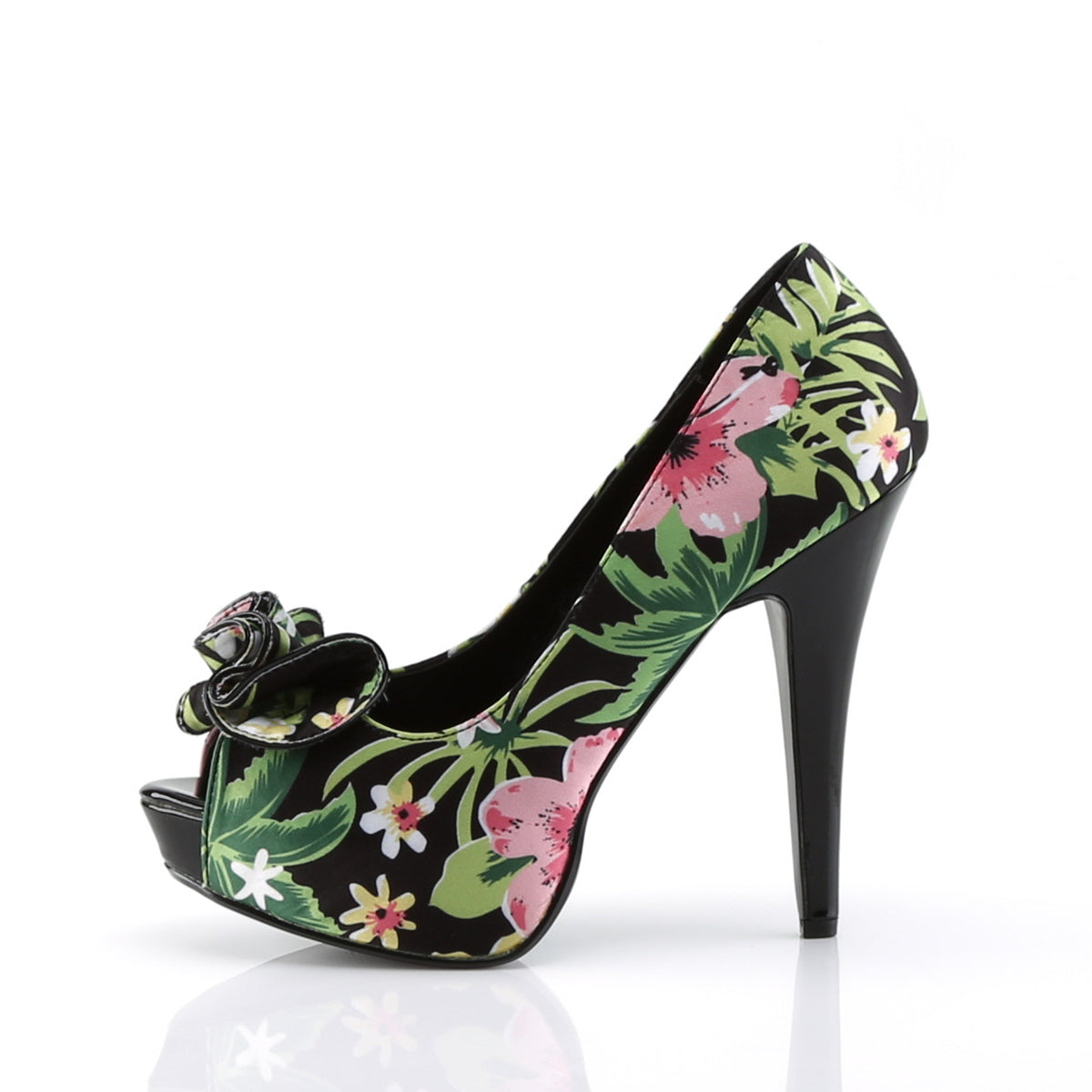 Pin Up Couture Bombas para mujer LOLITA-11 Tela de impresión floral blk