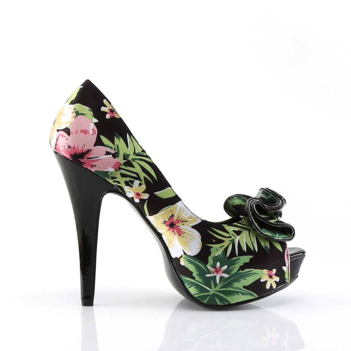 Pin Up Couture Bombas para mujer LOLITA-11 Tela de impresión floral blk