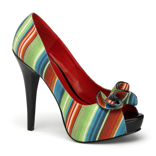 Pin Up Couture Bombas para mujer LOLITA-12 Tela de impresión de serape