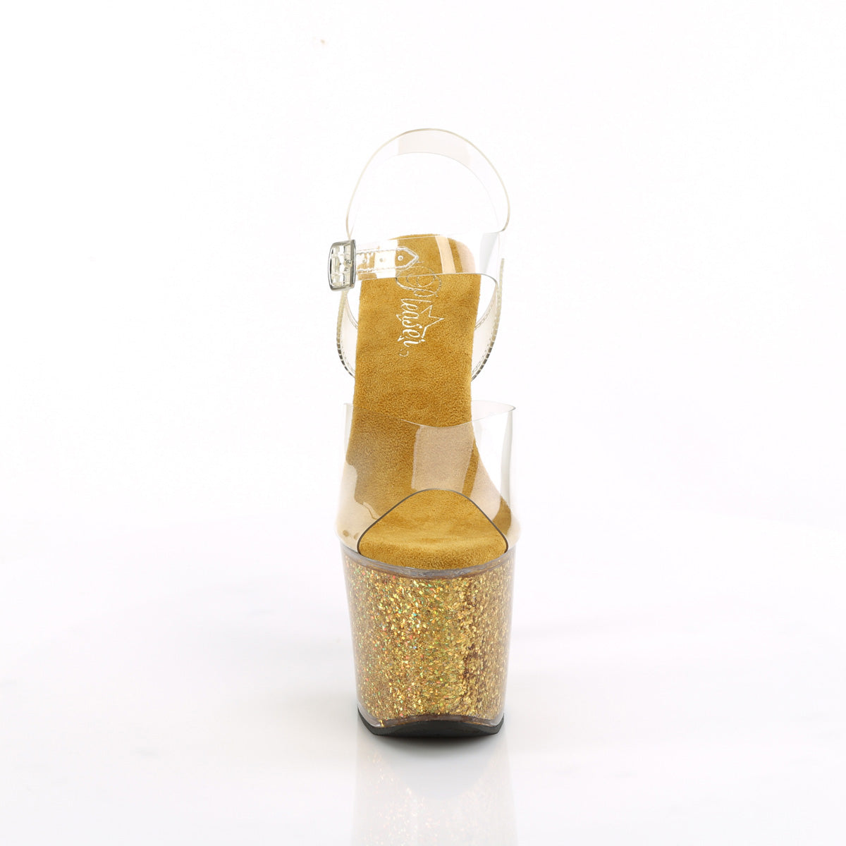 Pleaser LOVESICK-708sg CLR/Gold Multi Iridescent Brillings
