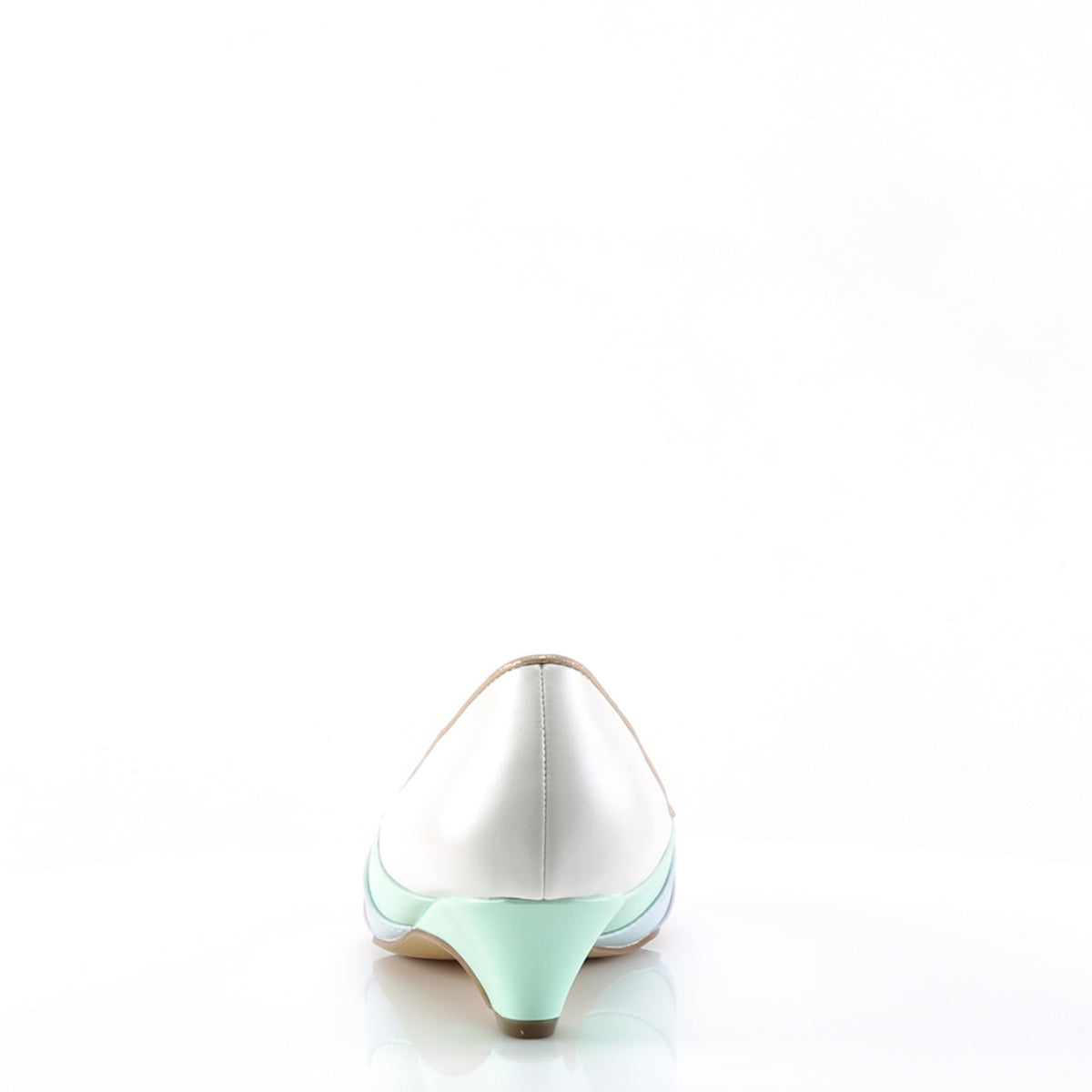 Pin Up Couture Bombas para mujer LULU-05 Whit-Mint Multi Faux Cuero