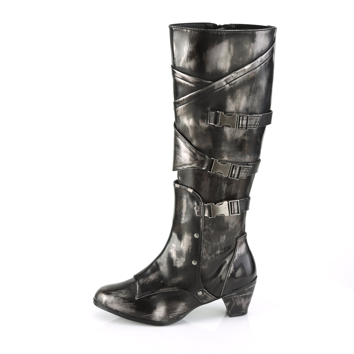 Funtasma Botas de mujer MAIDEN-8820 PU de pabellón de peltre