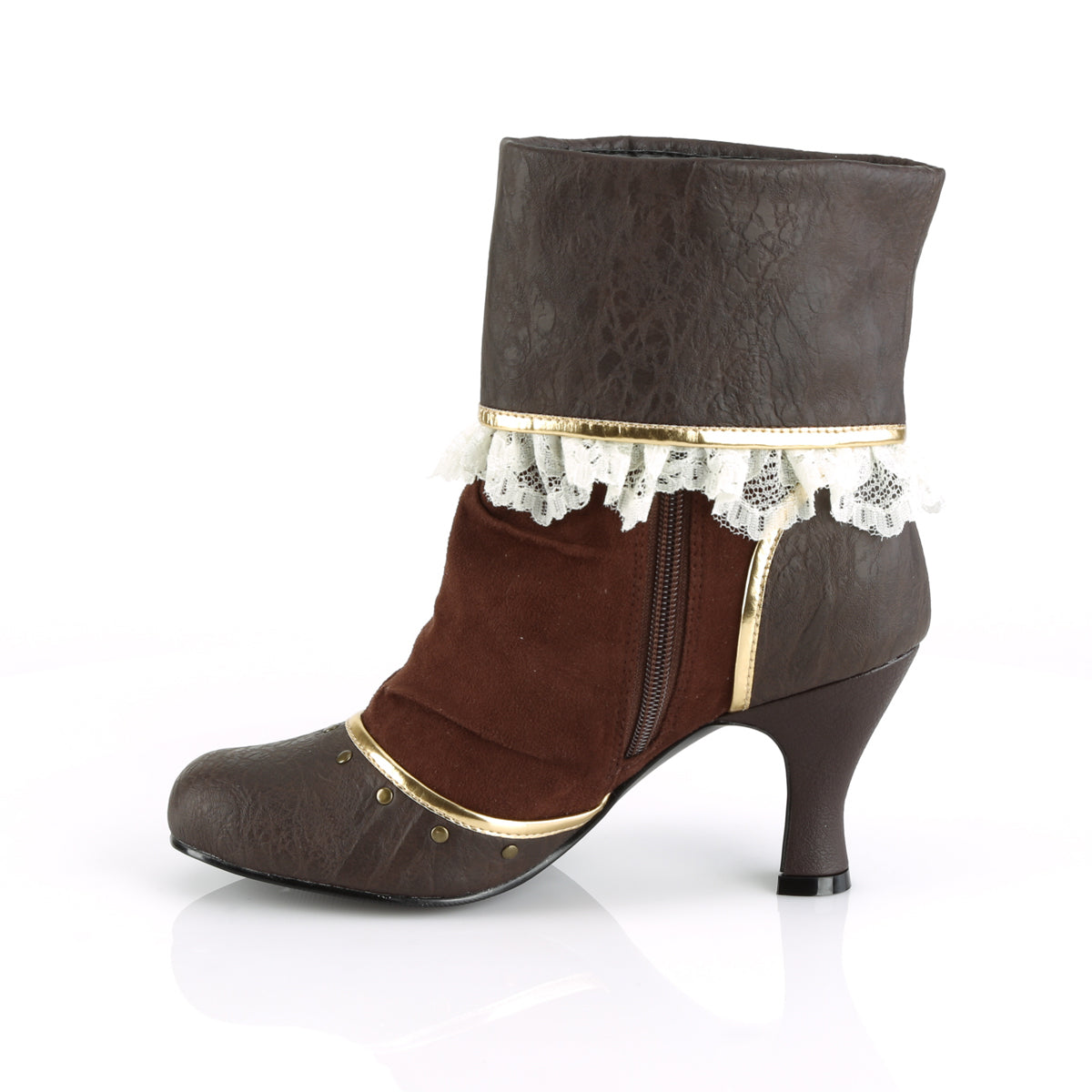 Funtasma Botas de mujer MATEY-115 Microfibra de PU angustiada marrón