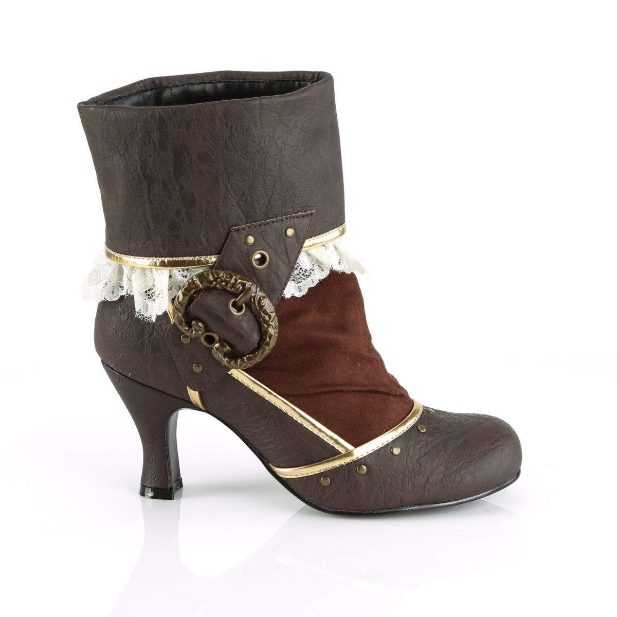 Funtasma Botas de mujer MATEY-115 Microfibra de PU angustiada marrón