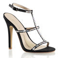 Fabulicious Sandalias para mujeres MELODY-18 BLK Satin
