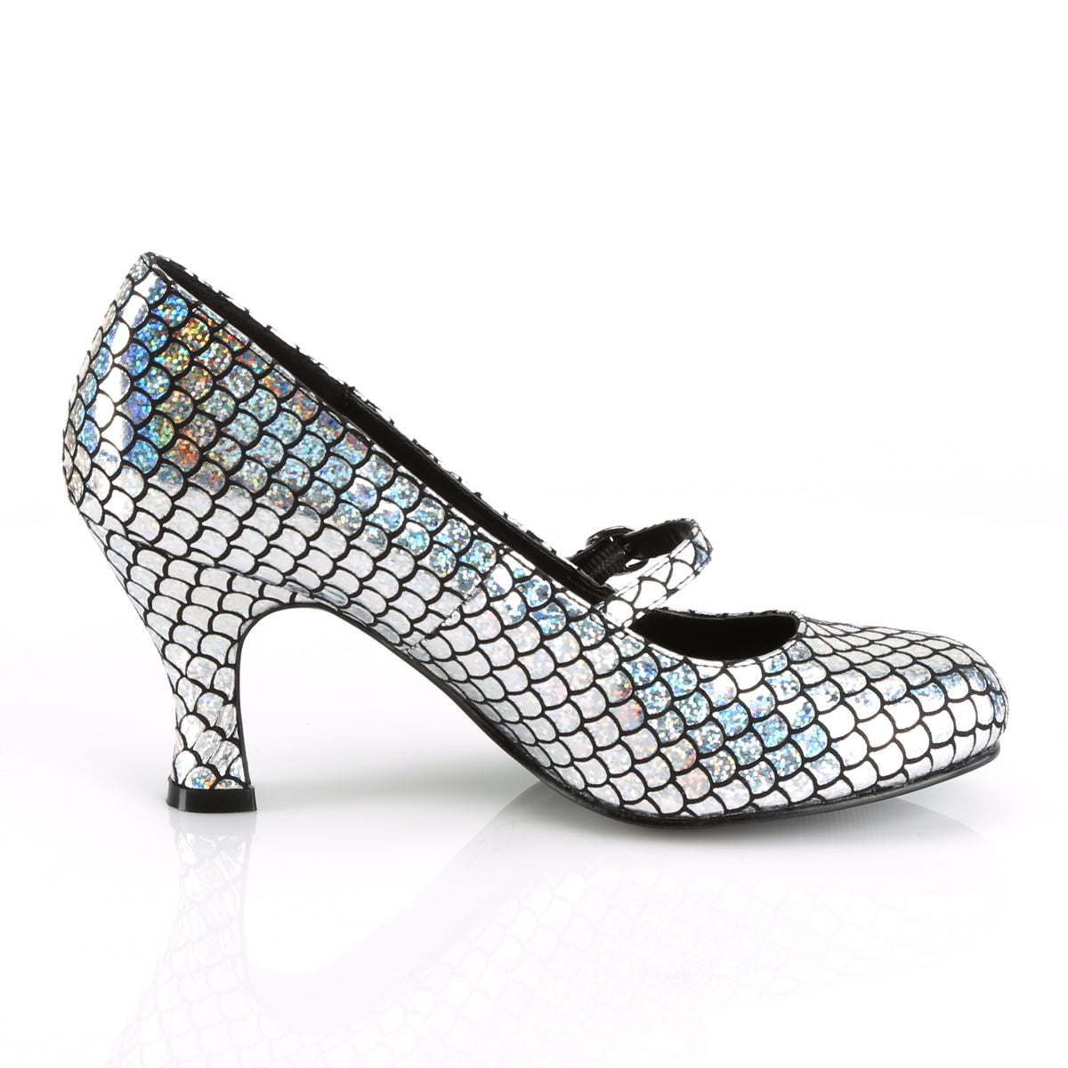 Funtasma Bombas para mujer Mermaid-70 holograma de plata PU