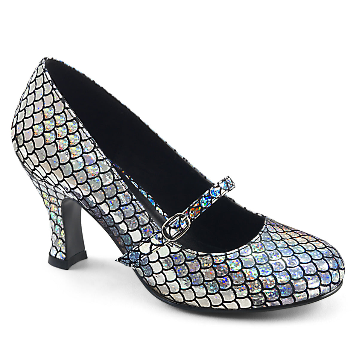 Funtasma Bombas para mujer Mermaid-70 holograma de plata PU