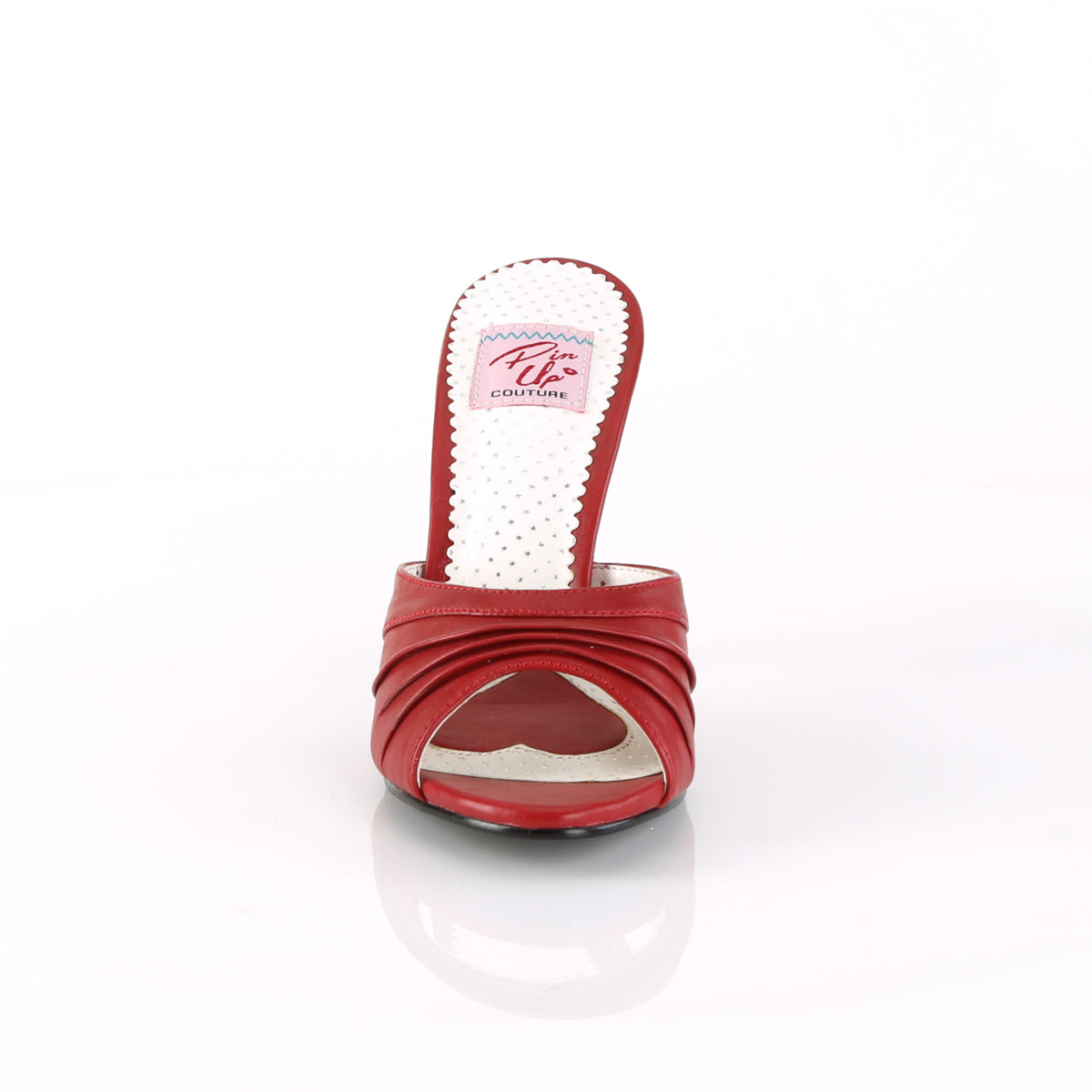 Pin Up Couture Bombas para mujer MONROE-01 Cuero Red Faux