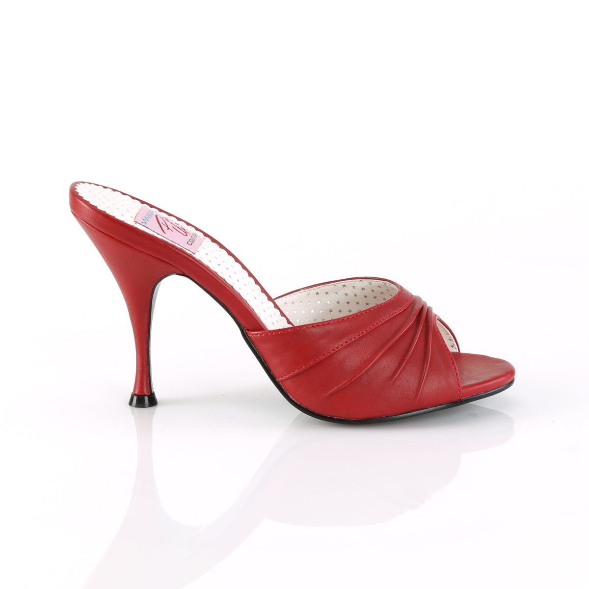 Pin Up Couture Bombas para mujer MONROE-01 Cuero Red Faux