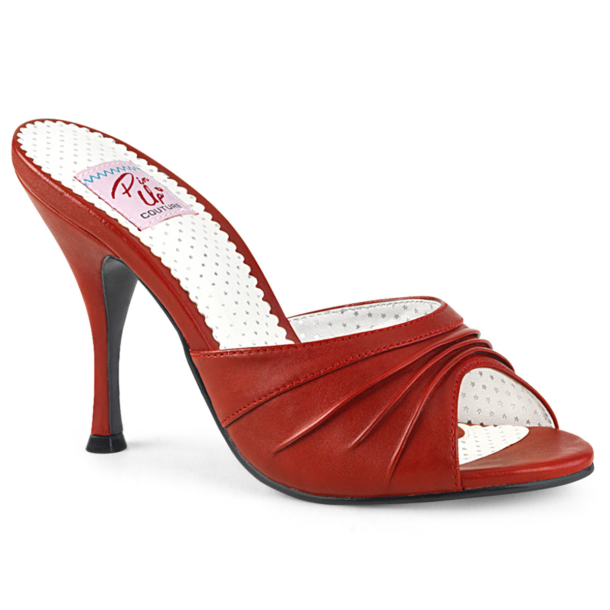 Pin Up Couture Bombas para mujer MONROE-01 Cuero Red Faux
