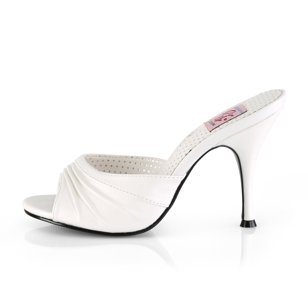 Pin Up Couture Bombas para mujer MONROE-01 Wht Faux Cuero