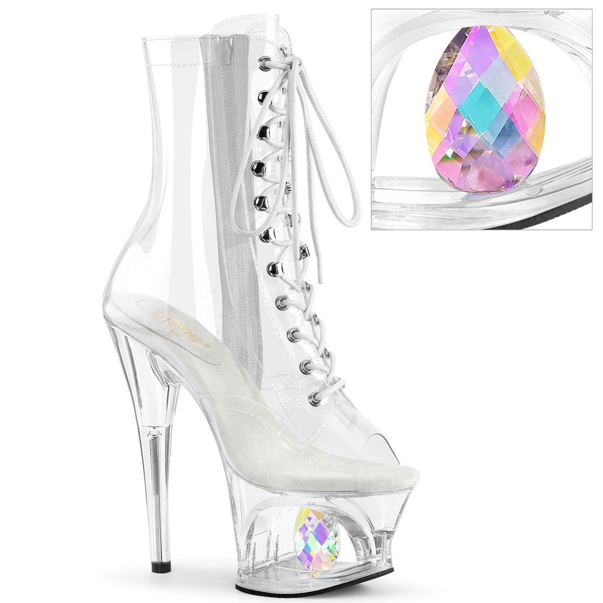 Pleaser MOON-1021C-DIA CLR/CLR