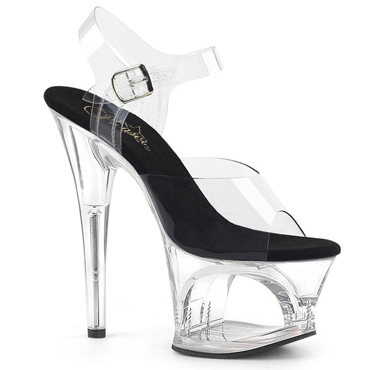 Pleaser Sandalias para mujer MOON-708 clr-blk / clr