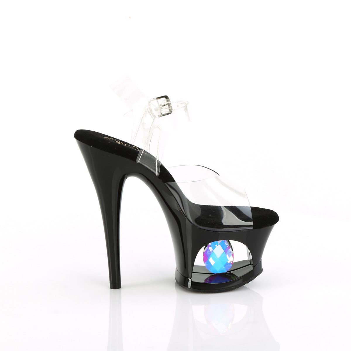 Pleaser MOON-708DIA CLR/BLK