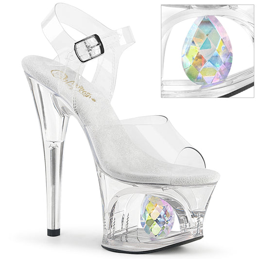 Pleaser Sandalias para mujer MOON-708dia clr / clr