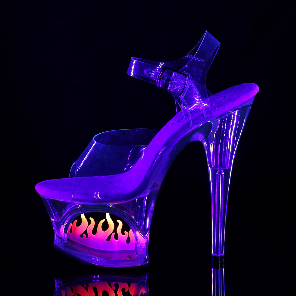 Pleaser Womens Sandals MOON-708FLM Clr/Clr-Ombre