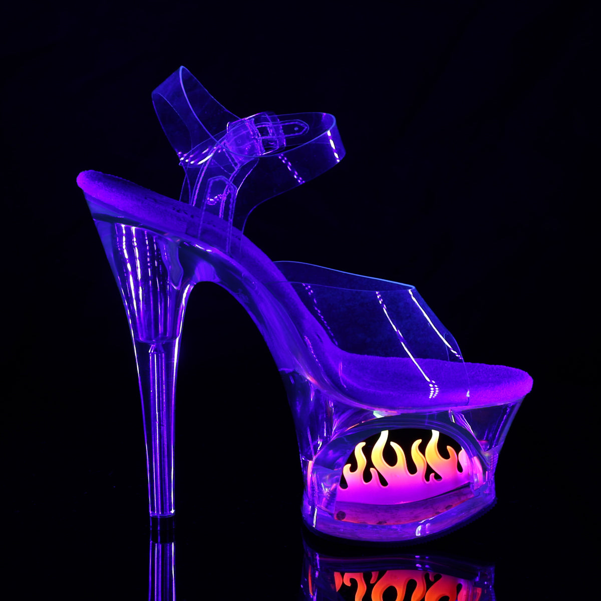 Pleaser Womens Sandals MOON-708FLM Clr/Clr-Ombre