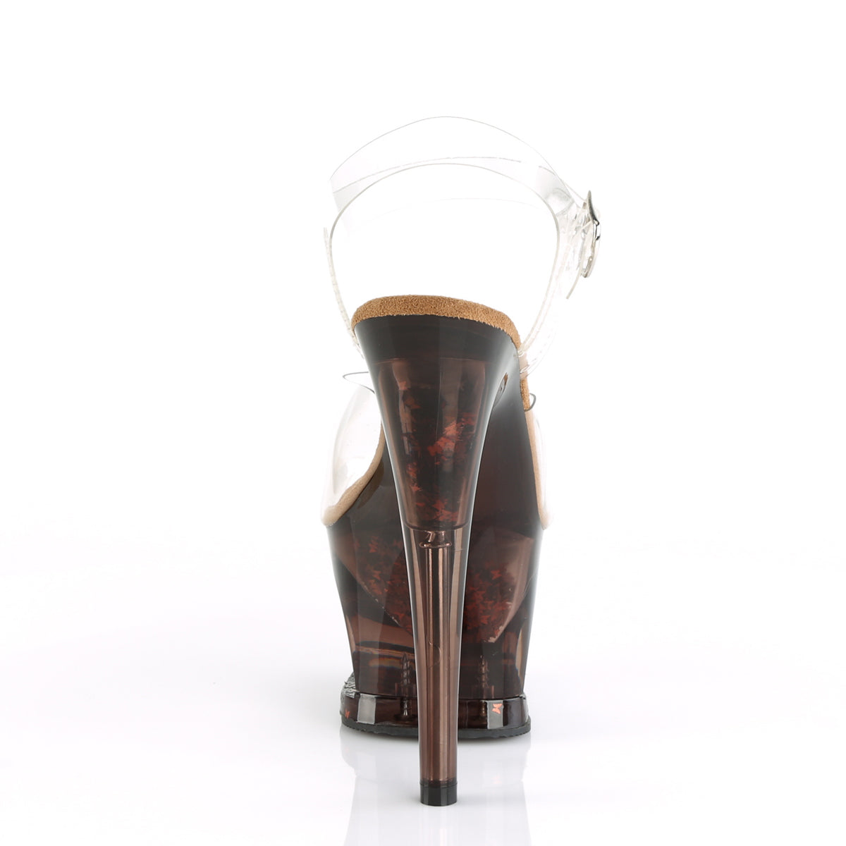 Pleaser Womens Sandals MOON-708GFT Clr/Bronze Tinted