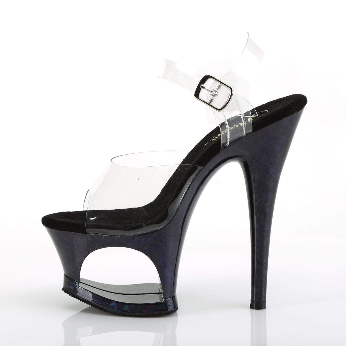 Pleaser Sandalias para mujer MOON-708HSP Color / Midnight Blue Hologram