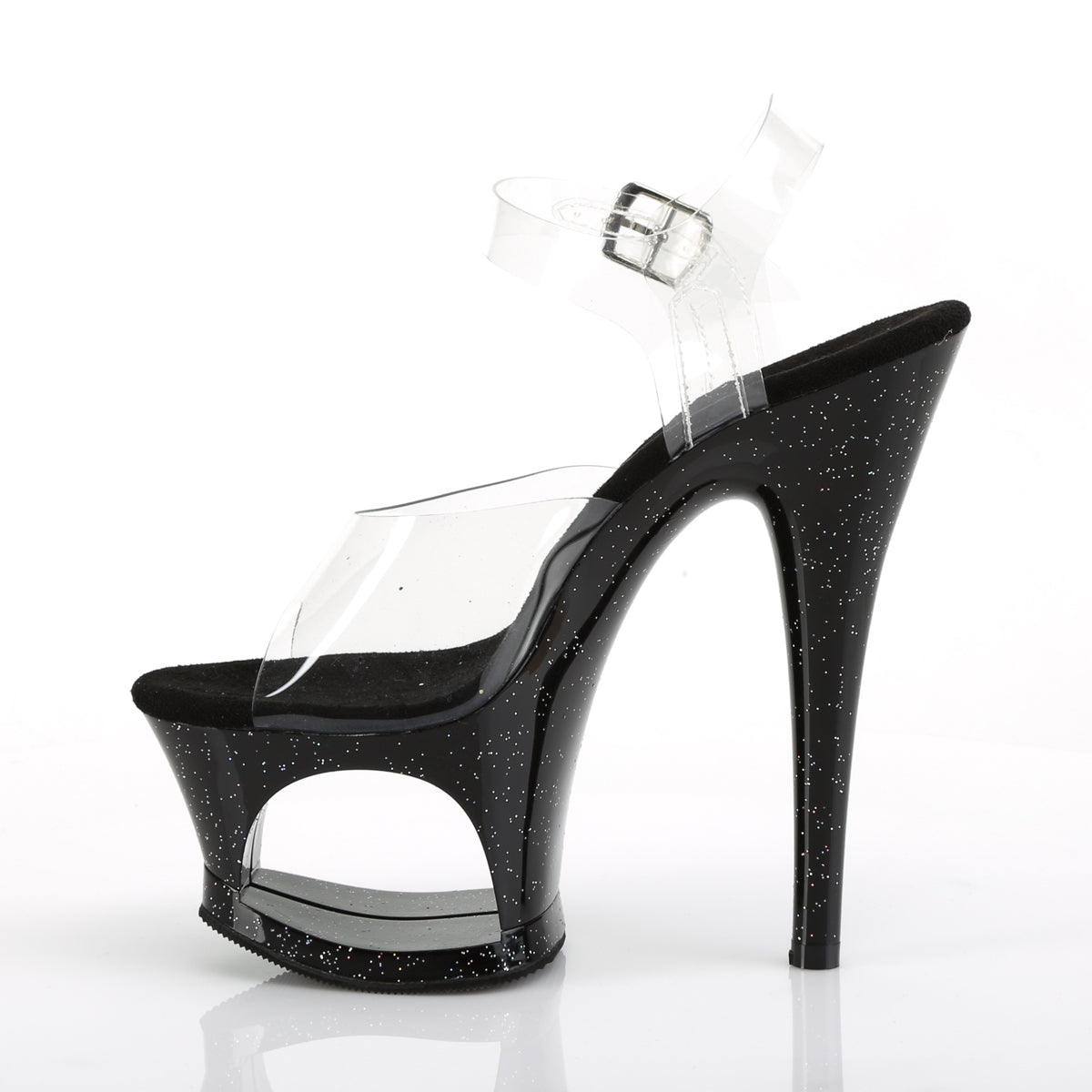 Pleaser Womens Sandals MOON-708MG Clr/Blk