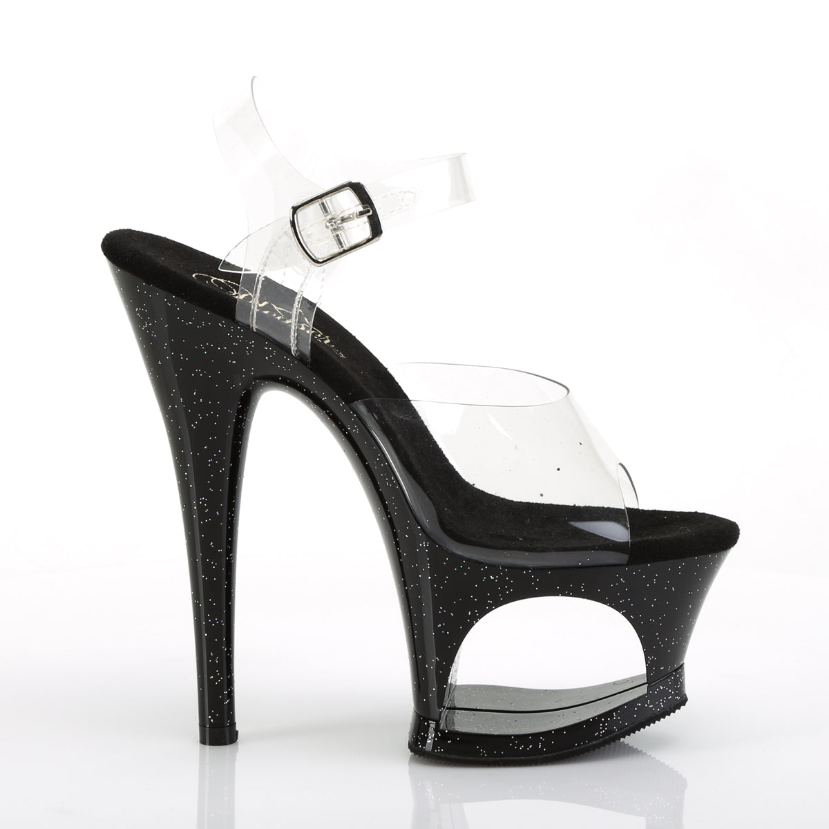 Pleaser Womens Sandals MOON-708MG Clr/Blk
