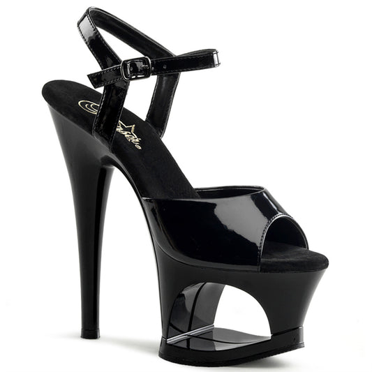 Pleaser Sandalias para mujer MOON-709 blk / blk
